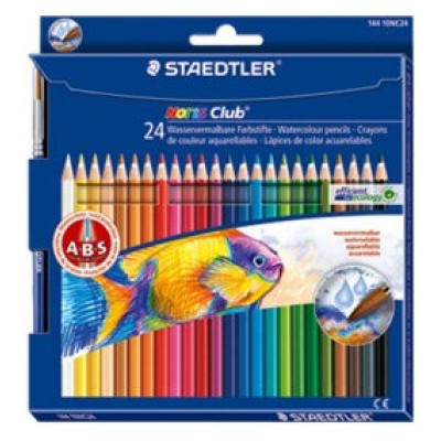 LÁPICES COLOR NORIS AQUARELL 144 10, ESTUCHE 24 PZAS STAEDTLER 144 10NC24 (Espera 4 dias)